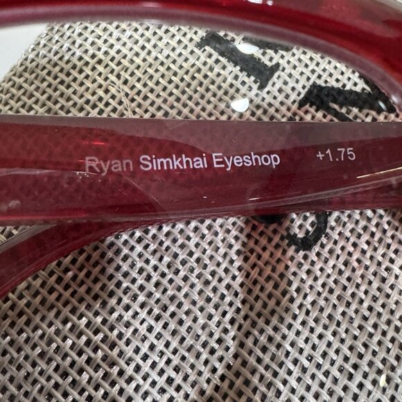 Ryan Simkhai Eyeshop Readers +1.75 Red Reading Glasses blue light block - Picture 4 of 15